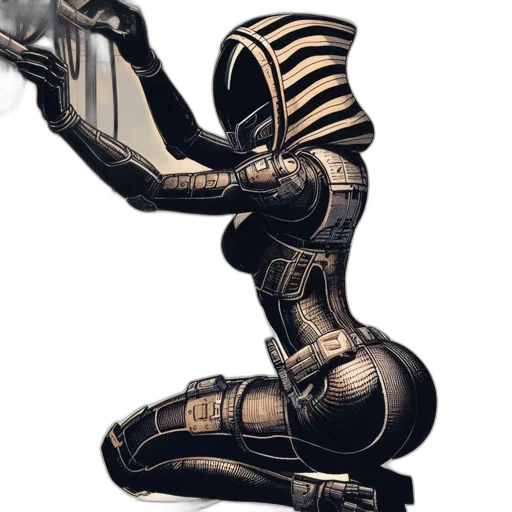 robot, staff, weapon, sword transparent PNG cut-out