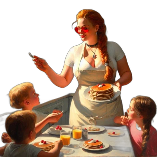 food, dress, oil painting, photorealistic transparent PNG cut-out