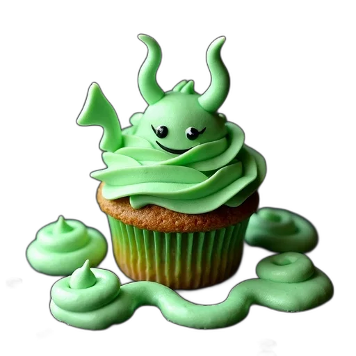 food, dragon, creature, 3d render transparent PNG cut-out