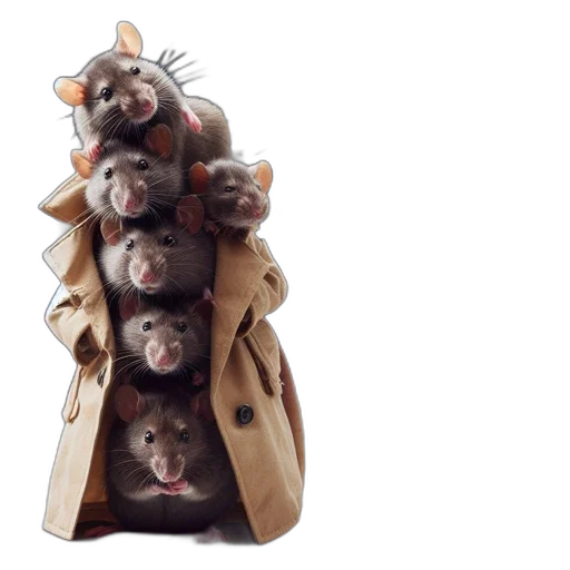 jacket, hat, animal, concept art transparent PNG cut-out