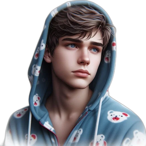 jacket, face, photorealistic, fantasy art transparent PNG cut-out