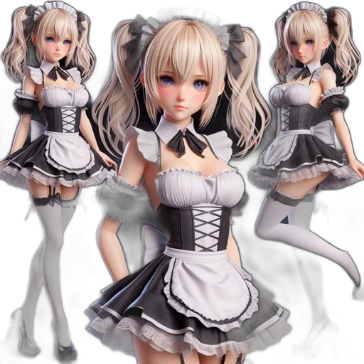3d render, concept art, fantasy art, anime transparent PNG cut-out