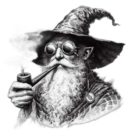 staff, hat, face, fantasy art transparent PNG cut-out