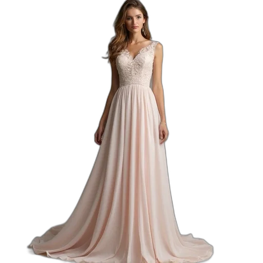 dress, pastel, empire, lace transparent PNG cut-out