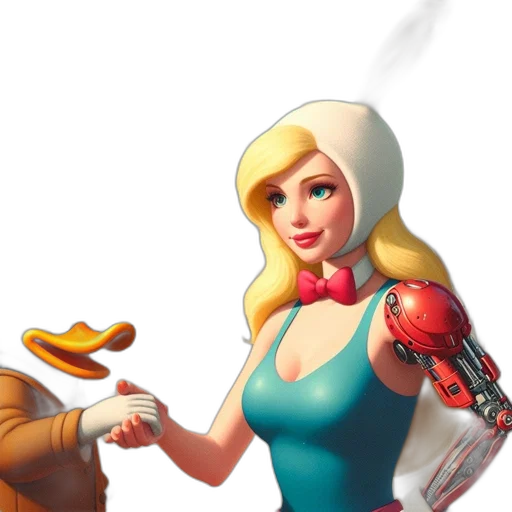 robot, dress, concept art, fantasy art transparent PNG cut-out