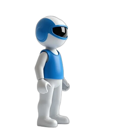 robot, 3d render, concept art, cartoon transparent PNG cut-out
