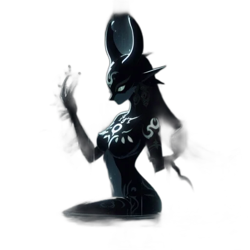 creature, mask, staff, dress transparent PNG cut-out