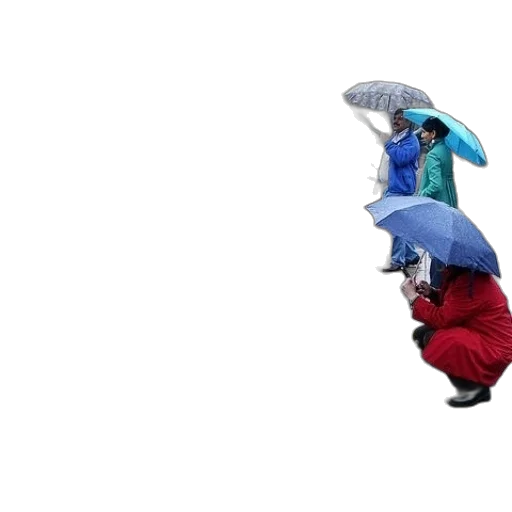 umbrella, hat, jacket, shoes transparent PNG cut-out