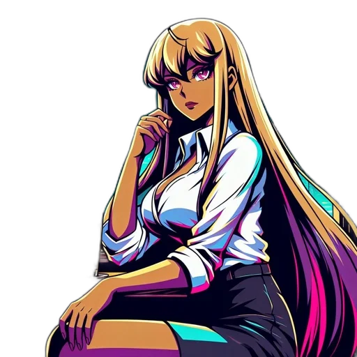staff, dress, jacket, anime transparent PNG cut-out