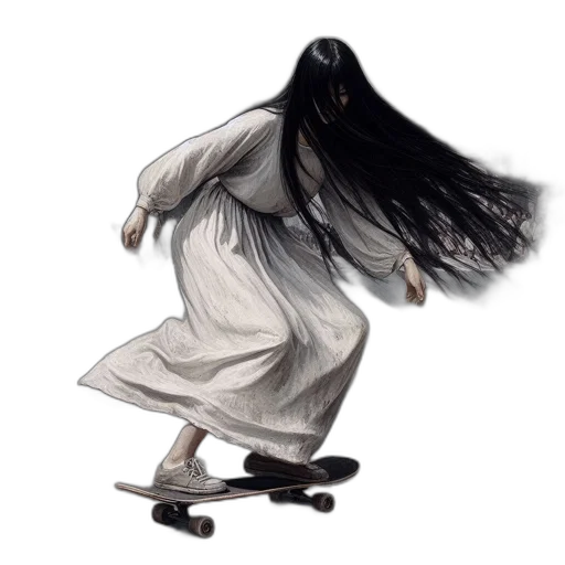 hair, dress, shoes, concept art transparent PNG cut-out