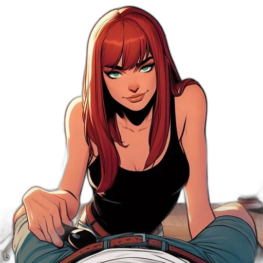 comic book art, cartoon, concept art, anime transparent PNG cut-out