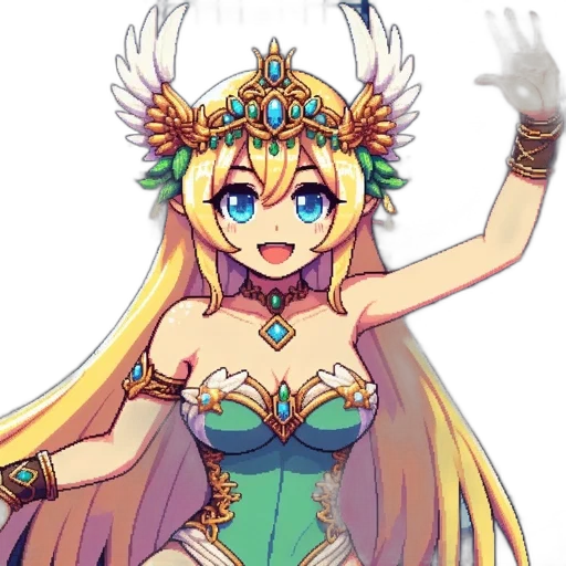 crown, dragon, dress, staff transparent PNG cut-out