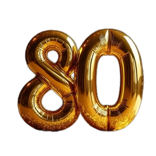 3d render, gold, age, birthday transparent PNG cut-out