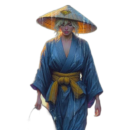 umbrella, staff, dress, hat transparent PNG cut-out