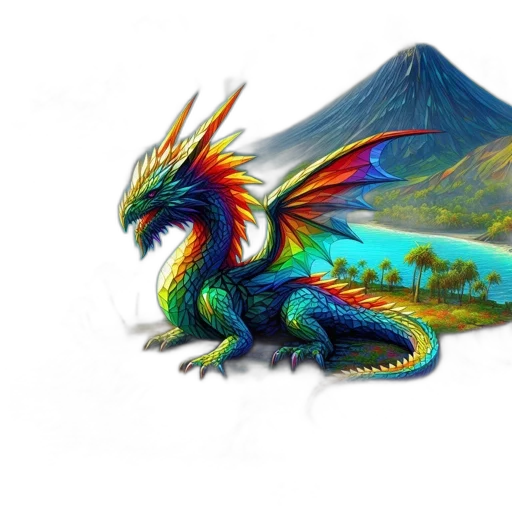 dragon, creature, animal, fantasy art transparent PNG cut-out