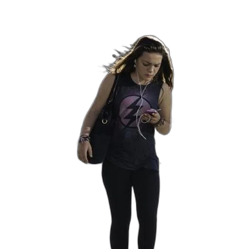 hair, dress, creature, staff transparent PNG cut-out