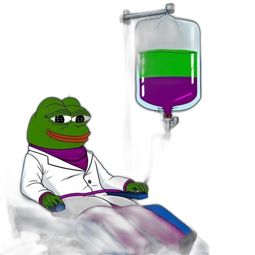 concept art, anthropomorphic, frog, wearing transparent PNG cut-out