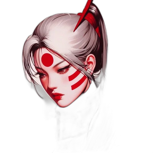 mask, face, staff, cyberpunk transparent PNG cut-out