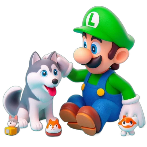 animal, 3d render, concept art, pixel art transparent PNG cut-out