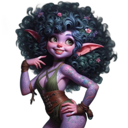 staff, creature, dress, fantasy art transparent PNG cut-out