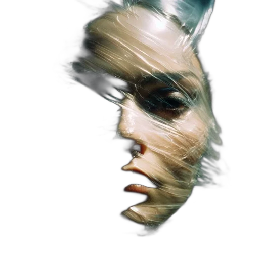 face, mask, robot, hair transparent PNG cut-out