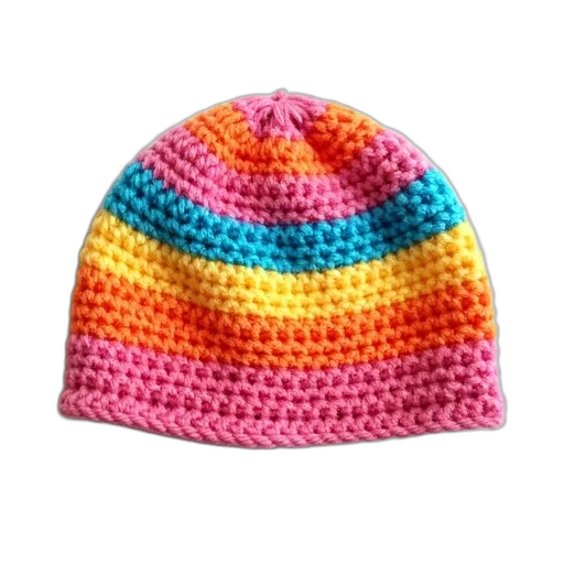 hat, crown, colorful, neon transparent PNG cut-out