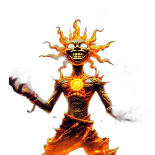 staff, mask, creature, crown transparent PNG cut-out