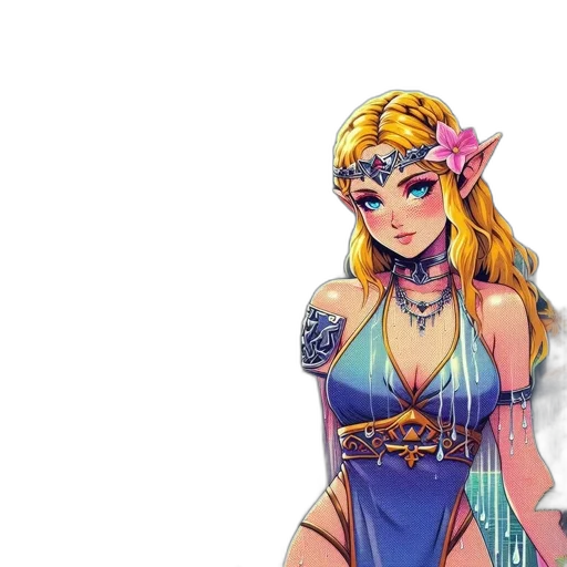 dress, staff, fantasy art, concept art transparent PNG cut-out