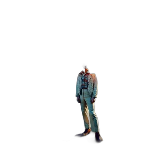 jacket, robot, creature, staff transparent PNG cut-out