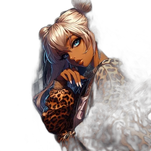 dragon, dress, hair, face transparent PNG cut-out