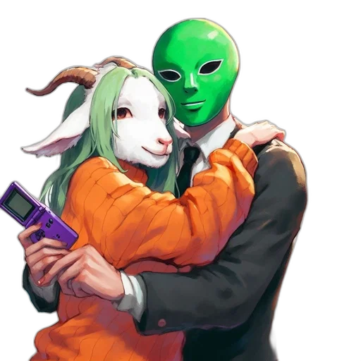 mask, creature, concept art, anime transparent PNG cut-out