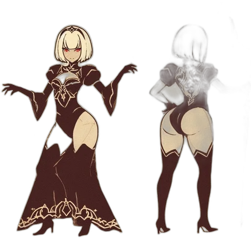 dress, creature, concept art, fantasy art transparent PNG cut-out