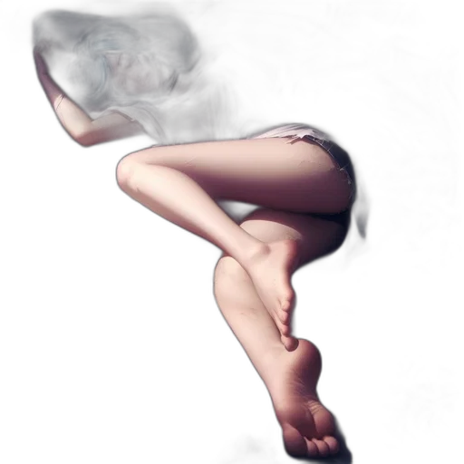 dress, mask, shoes, hair transparent PNG cut-out