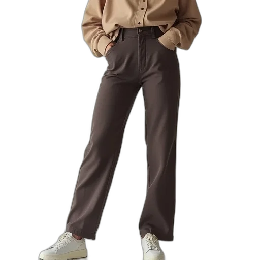 jacket, staff, shoes, photorealistic transparent PNG cut-out