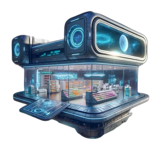 robot, furniture, concept art, cyberpunk transparent PNG cut-out