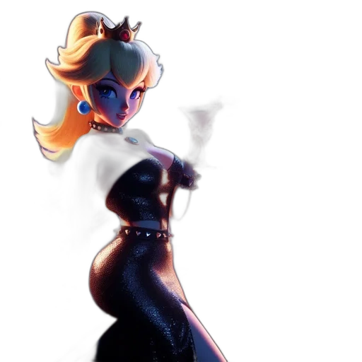dress, crown, robot, staff transparent PNG cut-out
