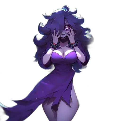 dress, creature, staff, concept art transparent PNG cut-out