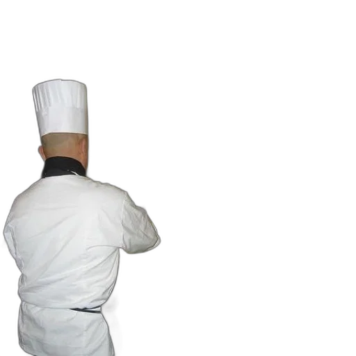staff, food, hat, jacket transparent PNG cut-out