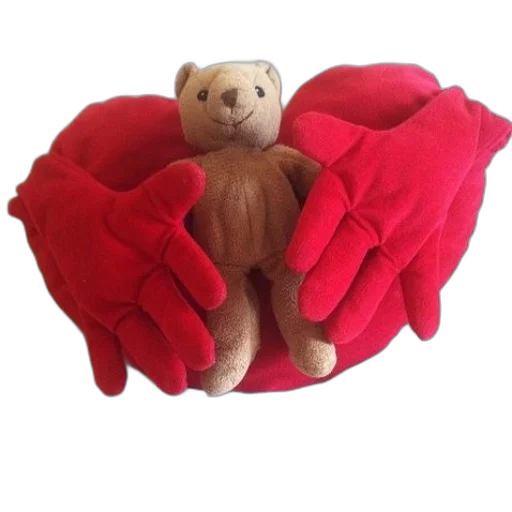brown, teddy, bear, held transparent PNG cut-out