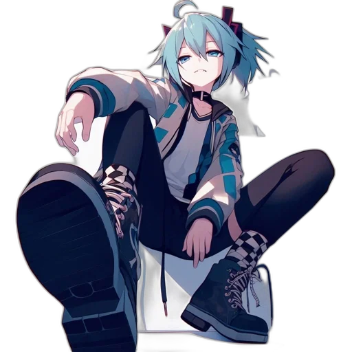 jacket, shoes, creature, staff transparent PNG cut-out