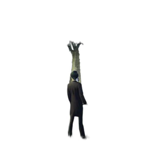 staff, creature, umbrella, robot transparent PNG cut-out
