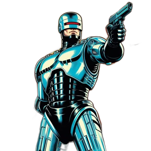 robot, weapon, comic book art, concept art transparent PNG cut-out