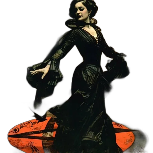 dress, staff, umbrella, concept art transparent PNG cut-out
