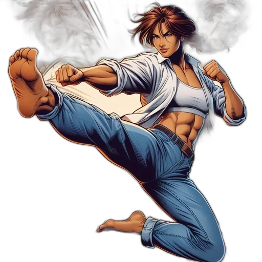 comic book art, concept art, fantasy art, photorealistic transparent PNG cut-out