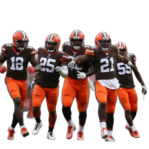 cleveland, browns, offensives, celebrate transparent PNG cut-out