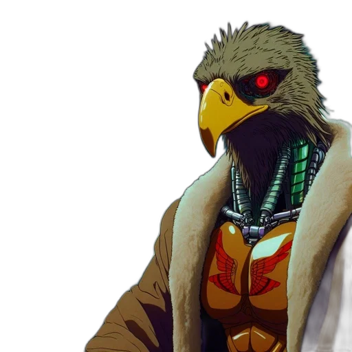 jacket, animal, concept art, 3d render transparent PNG cut-out