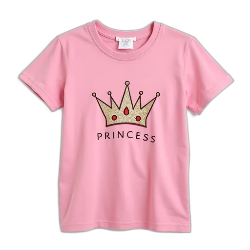 crown, pink, t-shirt, design transparent PNG cut-out
