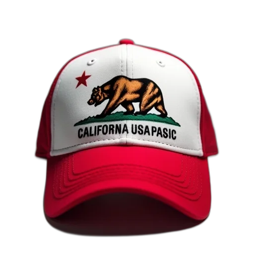 hat, california, flag, baseball transparent PNG cut-out