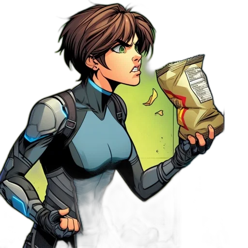 robot, jacket, comic book art, concept art transparent PNG cut-out
