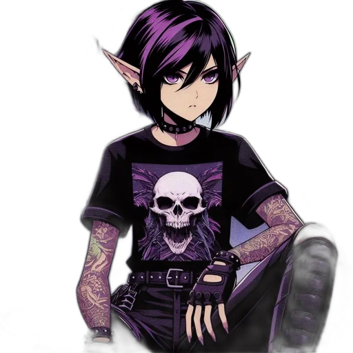fantasy art, pixel art, cartoon, cyberpunk transparent PNG cut-out